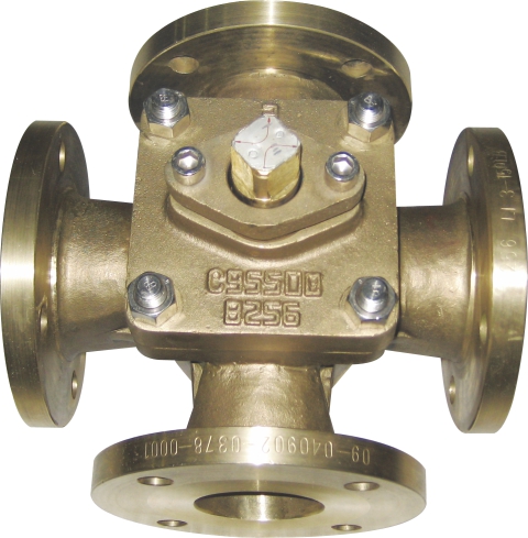 Bronze 4 Way Plug Valve